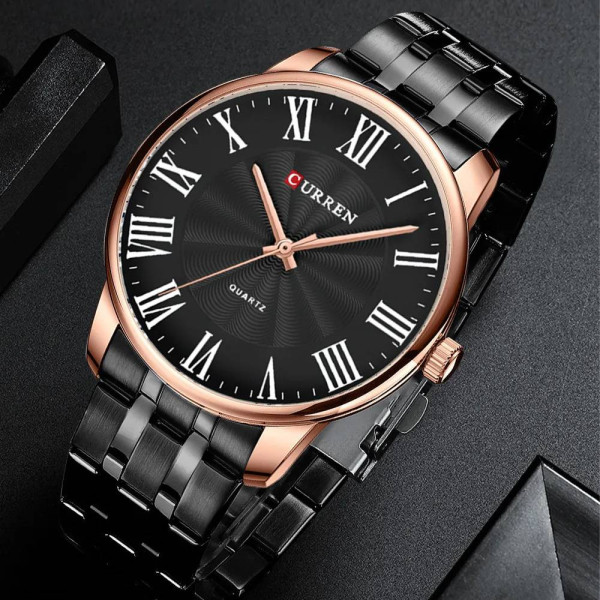 Мужские часы Curren 8422 Black-Gold фото 3
