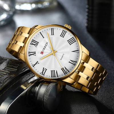 Чоловічий годинник Curren 8422 Gold-White