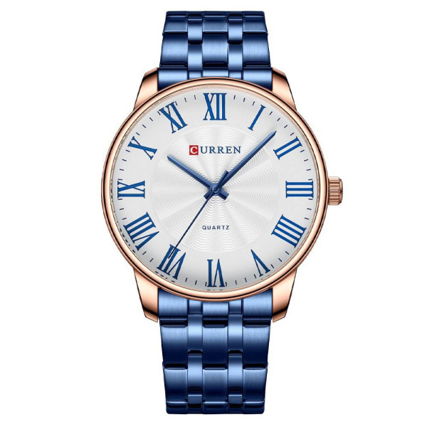 Мужские часы Curren 8422 Blue-Gold-White фото 1