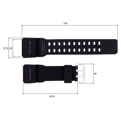 Ремінець для Skmei 1356/1358/1680BK Black