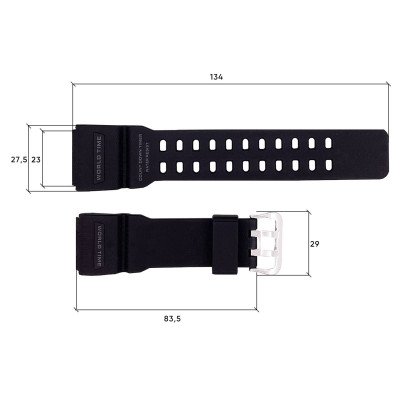 Ремінець для Skmei 1356/1358/1680BK Black