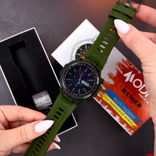 Розумний годинник Modfit Ranger Army Green 36 мм. фото 21