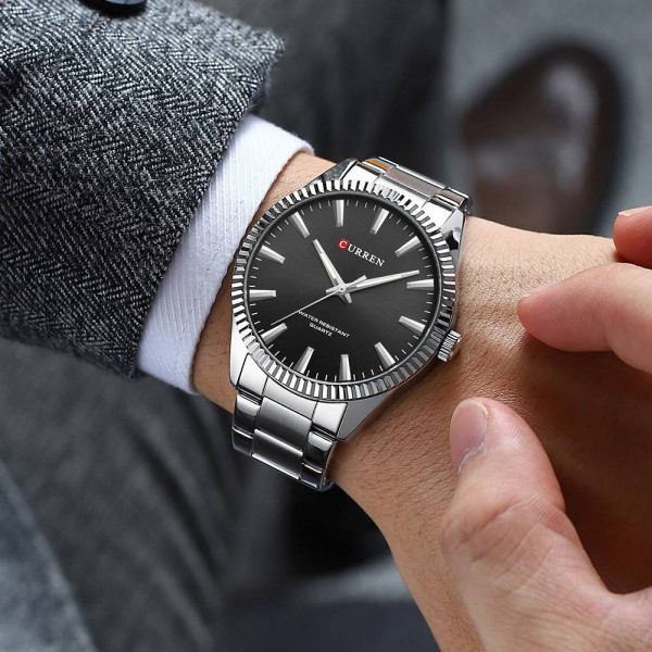 Мужские часы Curren 8425 Silver-Black фото 3