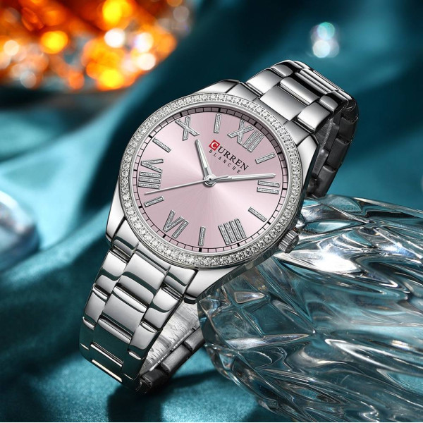 Жіночі годинники Curren 9088 Silver-Pink фото 3