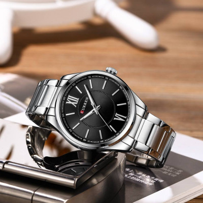 Curren 8423 Silver-Black