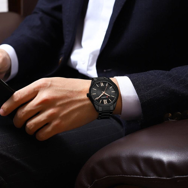 Чоловічий годинник Curren 8423 All Black фото 4
