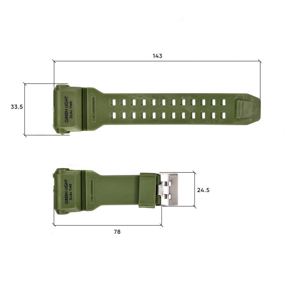 Ремінець для годинника Skmei 1520AG Army Green фото 4