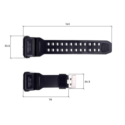 Ремінець для годинника Skmei 1520BK Black