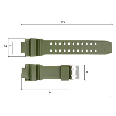 Ремінець для годинника Skmei 1617AG Army Green