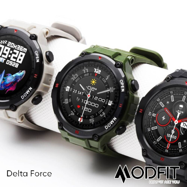 Смарт часы Modfit Delta Force Grey 36 мм. фото 21