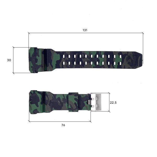 Ремінець для годинника Skmei 1742CMGN Camo Green фото 4