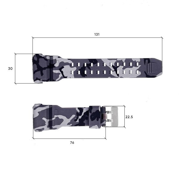 Ремінець для годинника Skmei 1742CMGY Camo Gray фото 4