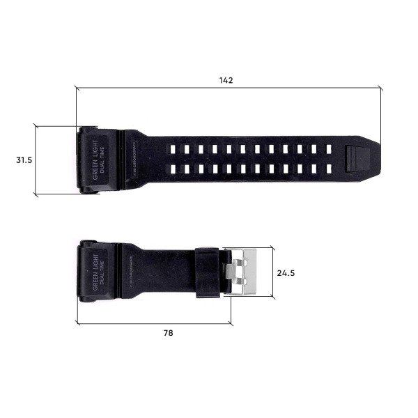 Ремінець для годинника Skmei 1818BK Black фото 4