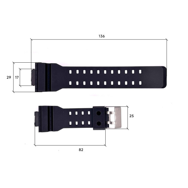 Ремінець для годинника Skmei 1832/1834BK Black фото 4