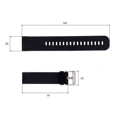 Ремінець для годинника Skmei 1893BKBK Black-Black