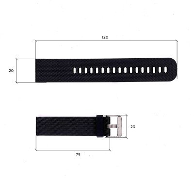 Ремінець для годинника Skmei 1893BKBK Black-Black