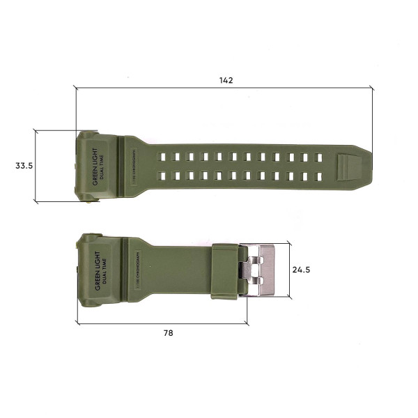 Ремінець для годинника Skmei 1968AG Army Green фото 4