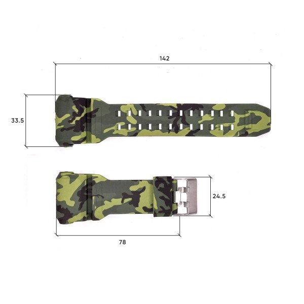 Ремінець для годинника Skmei 1968CMGN Camo Green фото 4