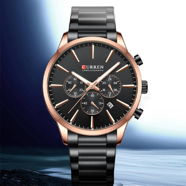 Мужские часы Curren 8435 Gold-Black фото 5