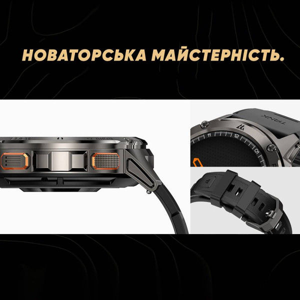 Спортивные Умные Часы Kospet TANK T3 Black + Спортивные Режимы, Водозащита, Звонки фото 13
