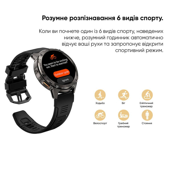 Спортивные Умные Часы Kospet TANK T3 Silver + Спортивные Режимы, Водозащита, Звонки фото 12