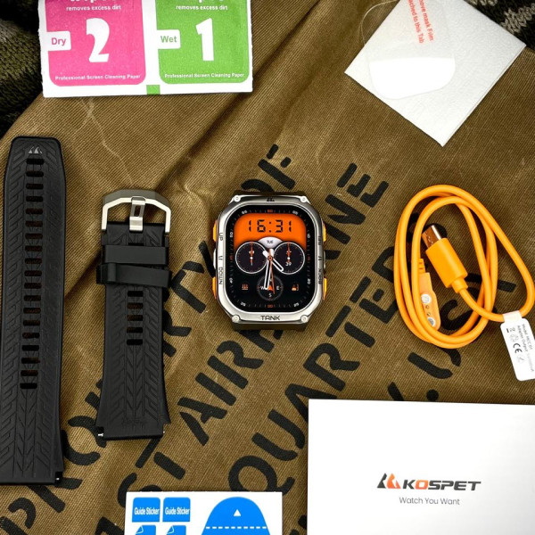 Спортивные Умные Часы Kospet TANK M3 ULTRA Silver + GPS, Спортивные Режимы, Водозащита фото 23