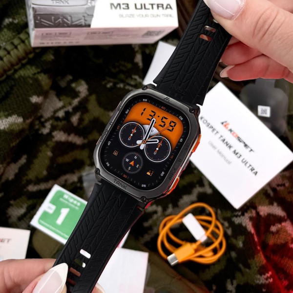 Тактические Умные Часы Kospet TANK M3 ULTRA Black + GPS, Спортивные Режимы, Водозащита, Звонки фото 25