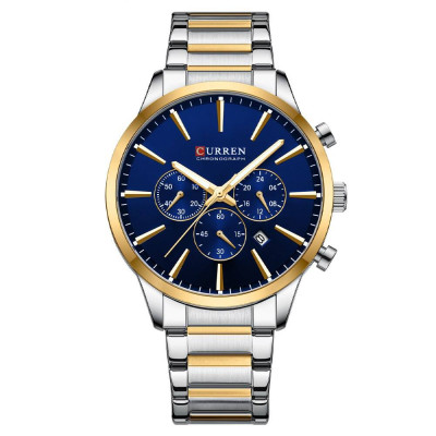 Curren 8435 Silver-Gold-Blue