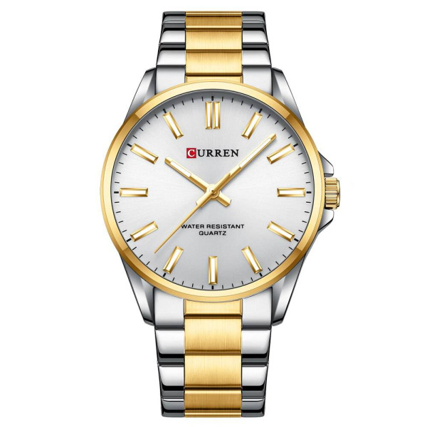 Мужские часы Curren 9090 Silver-Gold-Silver фото 1
