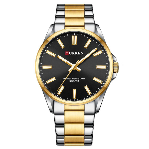 Чоловічий годинник Curren 9090 Silver-Gold-Black фото 1
