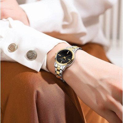 Curren 9094 Silver-Gold-Black