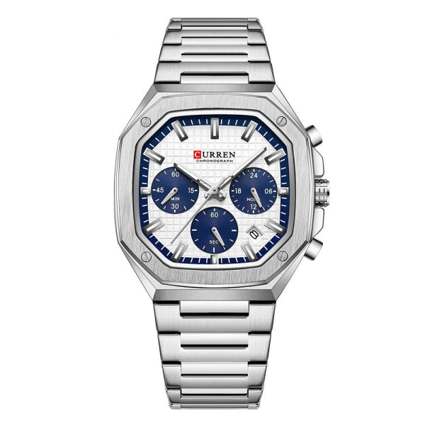 Мужские часы Curren 8459 Silver-White фото 1