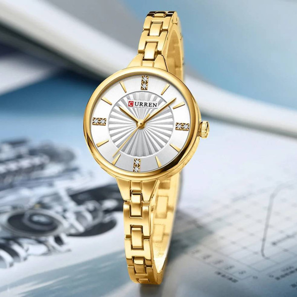 Жіночий годинник Curren 9097L Gold-White фото 5