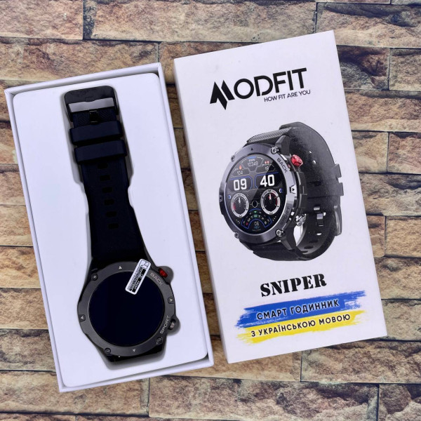 Смарт часы Modfit Sniper All Black 36 мм. фото 23