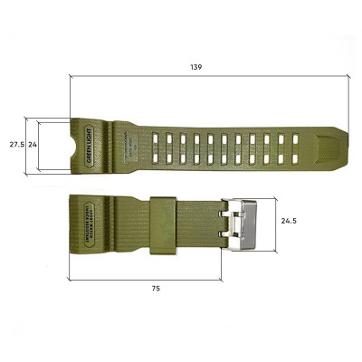 Ремінець для годинника Skmei 1155/1155B Army Green