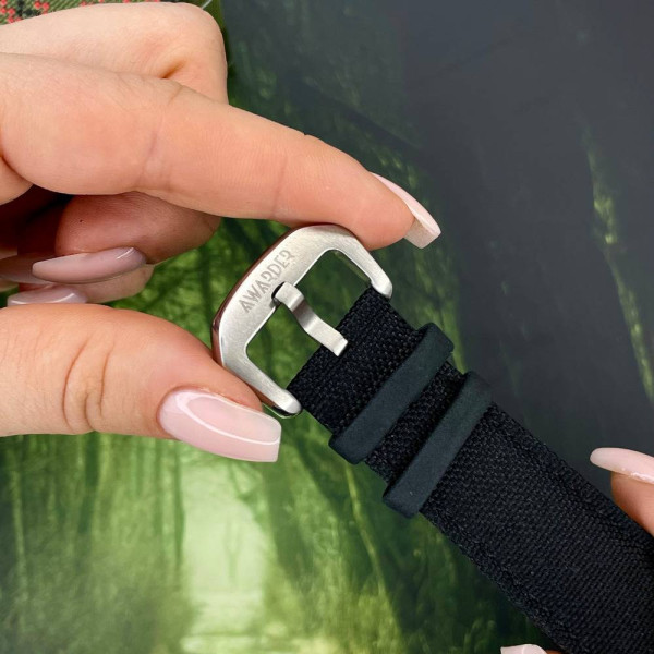 Патриотические наручные часы Awarder Embroidery Silver-Green Black Battery 10ATM фото 10