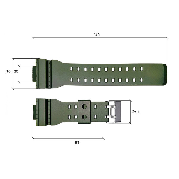 Ремінець для годинника Skmei 1688AG Army Green фото 4
