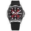 Патріотичний наручний годинник Awarder Embroidery Silver-Red Black Automatic 10ATM фото 2