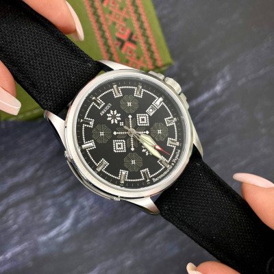 Awarder Embroidery Silver-Army Green Black Automatic 10ATM