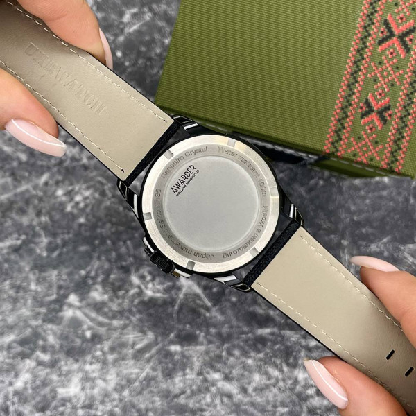 Патриотические наручные часы Awarder Embroidery Black-Red Black Automatic 10ATM фото 9