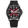 Патріотичний наручний годинник Awarder Embroidery Black-Red Black Automatic 10ATM фото 2