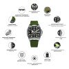 Патріотичний наручний годинник Awarder Embroidery Black-Red Black Automatic 10ATM фото 3