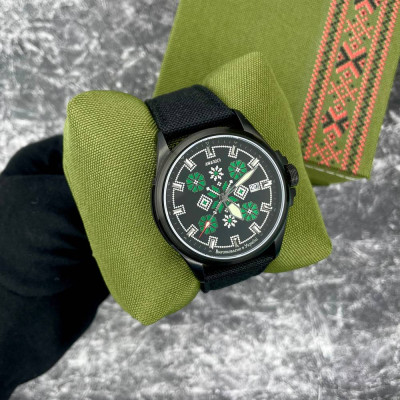 Awarder Embroidery Black-Green Black Automatic 10ATM