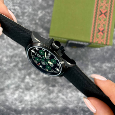 Awarder Embroidery Black-Green Black Automatic 10ATM