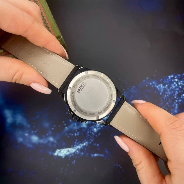 Патріотичний наручний годинник Awarder Embroidery Black-Army Green Black Automatic 10ATM фото 7