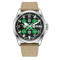 Awarder 040 Embroidery Silver-Green Khaki Automatic 10ATM