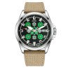 Патріотичний наручний годинник Awarder Embroidery Silver-Green Khaki Automatic 10ATM фото 2