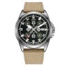 Патріотичний наручний годинник Awarder Embroidery Silver-Army Green Khaki Automatic 10ATM фото 2