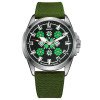Патриотические наручные часы Awarder Embroidery Silver-Green Green Battery 10ATM фото 2