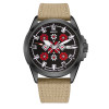 Патріотичний наручний годинник Awarder Embroidery Black-Red Khaki Automatic 10ATM фото 2